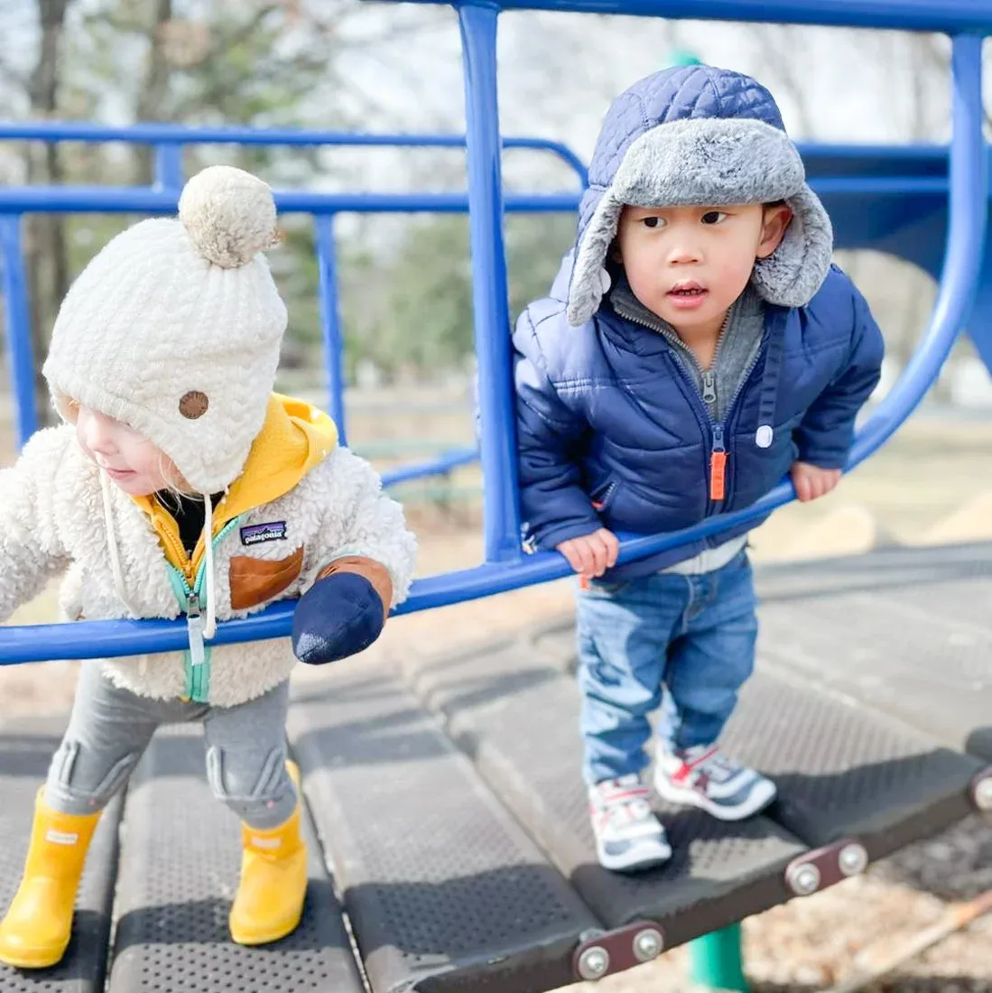 Children spending time at a park